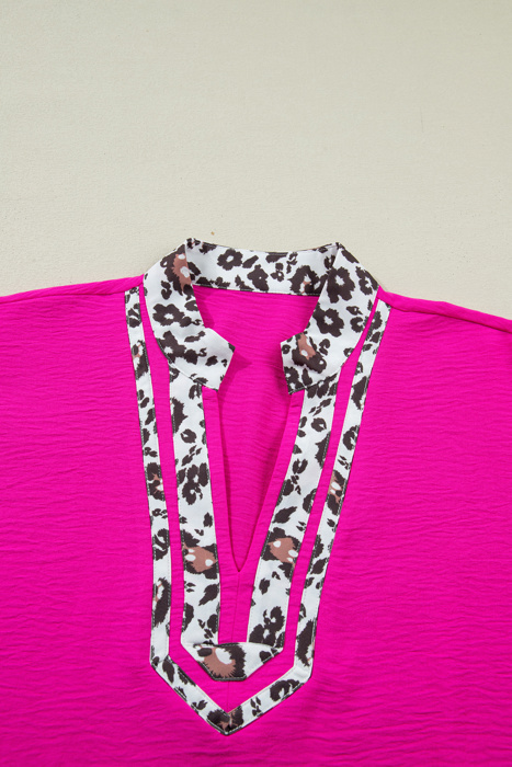 Leopard Luxe Half Sleeve  Dolman Blouse | S-XL