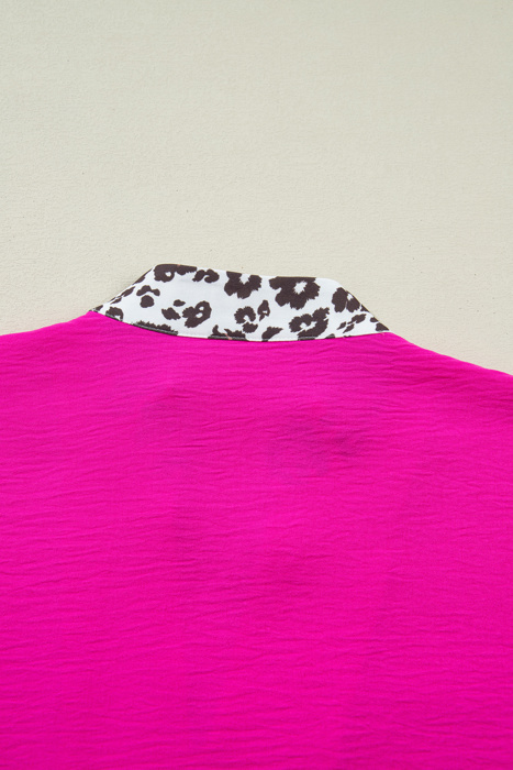 Leopard Luxe Half Sleeve  Dolman Blouse | S-XL