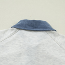 Denim Color Patchwork Polo Top | S-XL