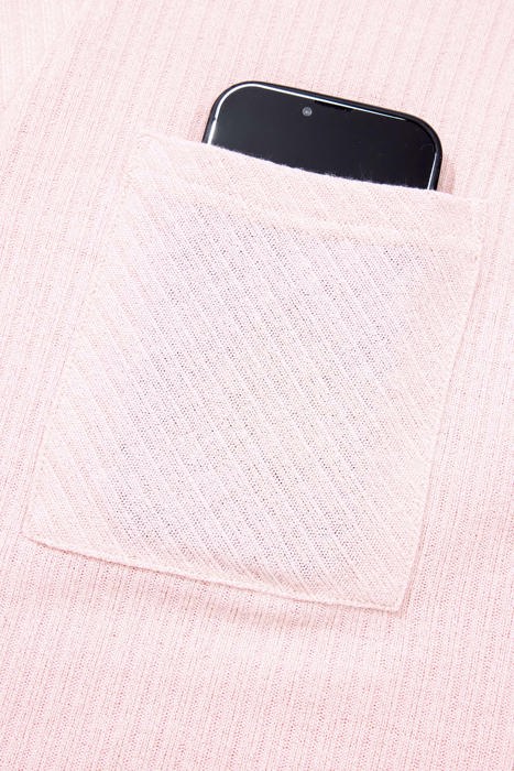 Sunny Day Collared Ribbed Pocket Top | S-XL