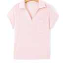  Sunny Day Collared Ribbed Pocket Top | S-XL