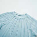  Seamed Detail Contrast Lace Raglan Sleeve Top | S-XL