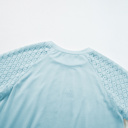  Seamed Detail Contrast Lace Raglan Sleeve Top | S-XL