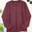  All-Day Seam Detail Layering Long Sleeve Top | S-2XL