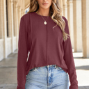  All-Day Seam Detail Layering Long Sleeve Top | S-2XL