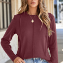 All-Day Seam Detail Layering Long Sleeve Top | S-2XL