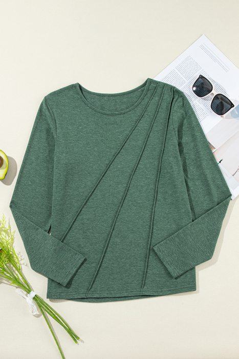 Autumn Asym Layering Long Sleeve Top | S-2XL