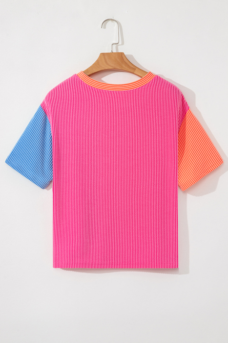 Corded Colorblock Crewneck Tee | S-XL