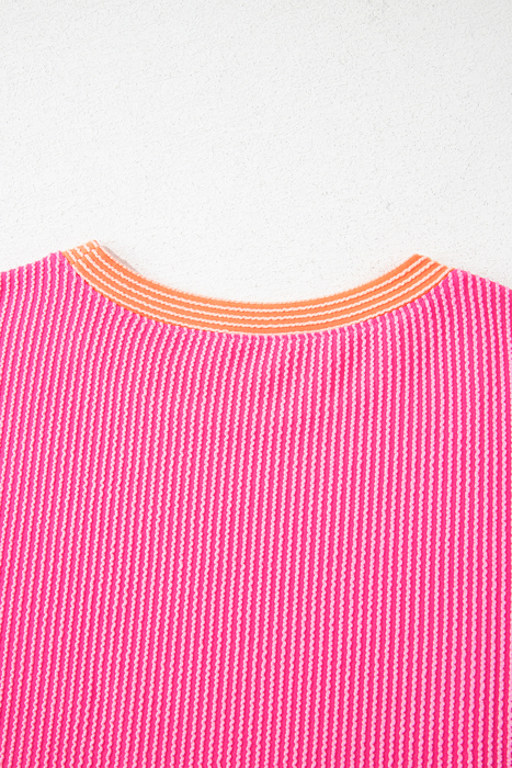 Corded Colorblock Crewneck Tee | S-XL