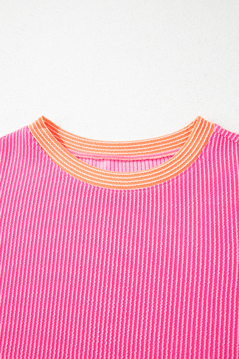 Corded Colorblock Crewneck Tee | S-XL