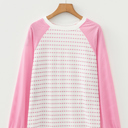  Spring Easy Patchwork Stripe Raglan Top | S-XL
