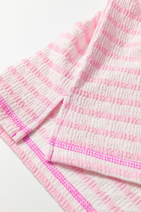 Fresh Days Stripe Half-Sleeve Top | S-XL