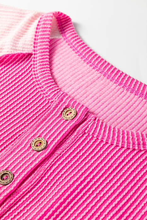 Twisted Texture Colorblock Henley