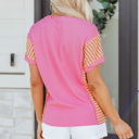  Waffle Stripe Mix Relaxed Top | S-XL