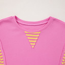  Waffle Stripe Mix Relaxed Top | S-XL