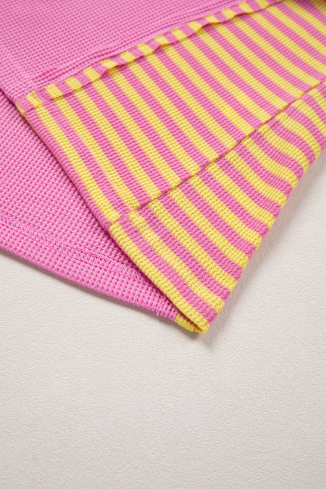Waffle Stripe Mix Relaxed Top | S-XL