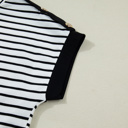  Coastal Stripe Button-Cuff Top | S-XL