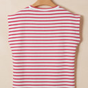  Sailaway Textured Stripe  Button Detail Tee | S-XL