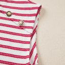  Sailaway Textured Stripe  Button Detail Tee | S-XL