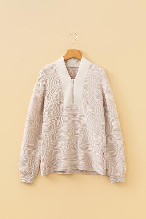 Soft Breeze Textured Zip pullover | S-XL