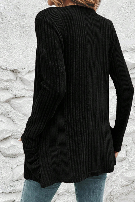 Everyday Ribbed Pocket Cardigan | S-XL