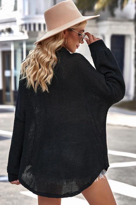 Button Up Waffle Knit Casual Shirt | S-2XL