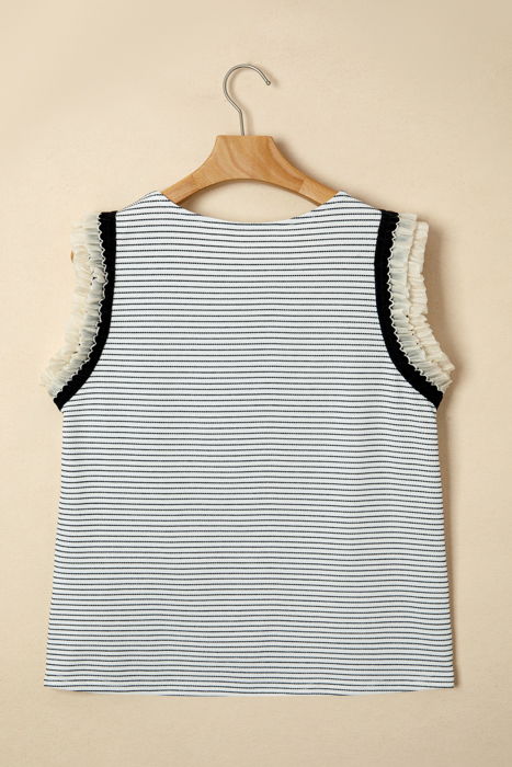 Charming Stripe Ruffle Tank | S-XL