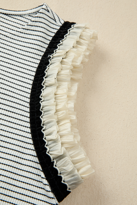 Charming Stripe Ruffle Tank | S-XL
