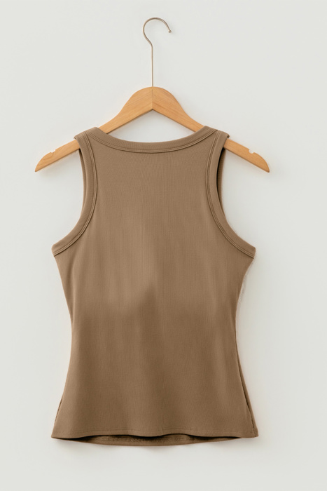 Slim-Fit Ribbed Padded Tank Top | S-XL