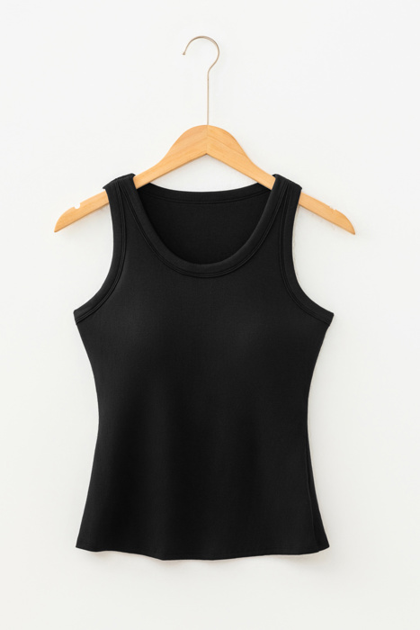 Slim-Fit Ribbed Padded Tank Top | S-XL