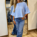  Modern Boxy 3/4 Sleeve Button Cardigan | S-XL