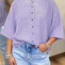  Modern Boxy 3/4 Sleeve Button Cardigan | S-XL