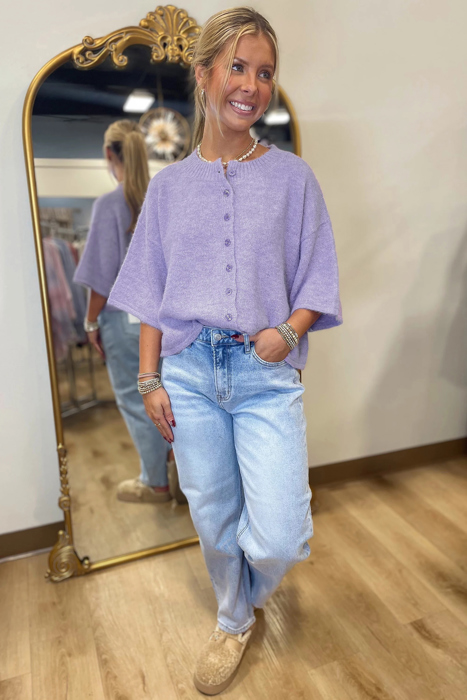 Modern Boxy 3/4 Sleeve Button Cardigan | S-XL