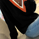  Contrast Striped Trim V Neck Varsity Light Sweater | S-XL