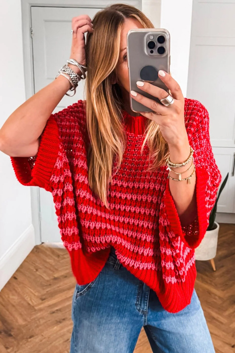The Draped Slouch 3/4 sleeve Sweater | S-XL
