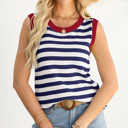  Harbor Stripe Pointelle Top | S-XL
