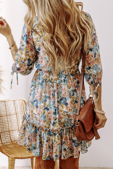 3/4 Sleeve Rosewood Romance Dress | S-XL