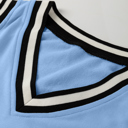  Contrast Trim V Neck Shift Sleeveless Mini Dress