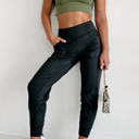  High Waist Pocketed Joggers With Exposed Seam | S-XL