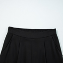  Pull On Pleated Detail High Elastic Waist Loose Straight Pants with Pockets | S- XL
