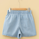  Striped Drawstring Elastic Waist Denim Shorts | S-XL