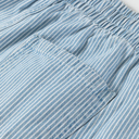  Striped Drawstring Elastic Waist Denim Shorts | S-XL