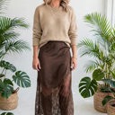  Serelle Patchwork Hem Lace Skirt | S-XL