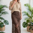  Serelle Patchwork Hem Lace Skirt | S-XL
