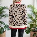  Leopard Print V-Neck Ribbed Sweater | S-XL
