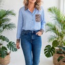  Safari Chic Patchwork Button Shirt | S-XL