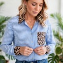  Safari Chic Patchwork Button Shirt | S-XL