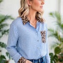 Safari Chic Patchwork Button Shirt | S-XL