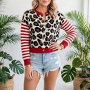  Cozy Crush Leopard Stripe Cropped Cardigan | S - XL