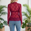  Autumn Bloom Sheer Lace Top | S-L